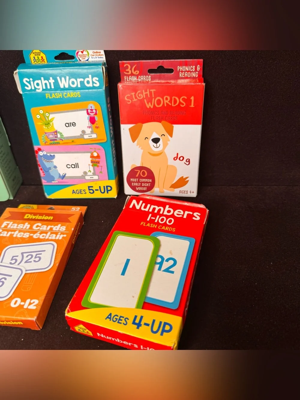 Big Preschool & Kindergarten Learning Lot: BOB Books Sight Words & Flash Cards